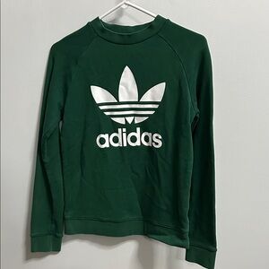 Adidas Forest Green Crewneck with White Logo sweatshirt